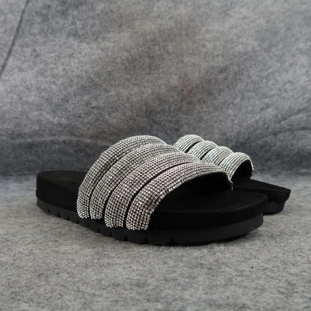 Anne Klein Shoes Womens 7 Sandal Slides Fashion Casual Metallic Gloria Comfort
